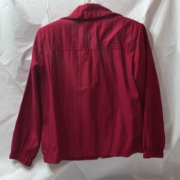 Allison Daley Petite Merlot Jacket w/ faux pockets and 1 breast pocket Size 6P - Picture 4 of 5